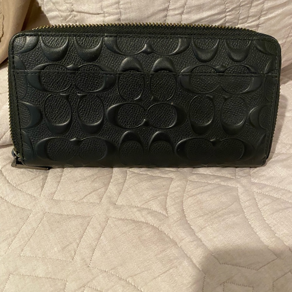 Coach long leather wallet.
